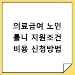 의료급여 노인 틀니 지원조건 비용 신청방법