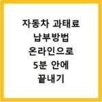 자동차 과태료 납부방법 온라인으로 5분 안에 끝내기