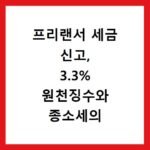 프리랜서 세금 신고, 3.3% 원천징수와 종소세의 상관관계