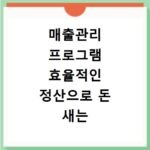 매출관리 프로그램 효율적인 정산으로 돈 새는 곳 막기