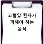 고혈압 환자가 피해야 하는 음식